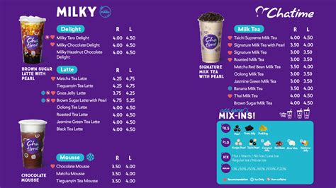 THE CHATIME MENU .